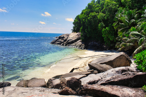 Foto Seaviews from the Cerf Island, also called Ile Au Cerf near Mahe Island, Seychel