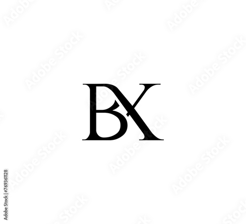 Initial Letter Logo. Logotype design. Simple Luxury Black Flat Vector BX