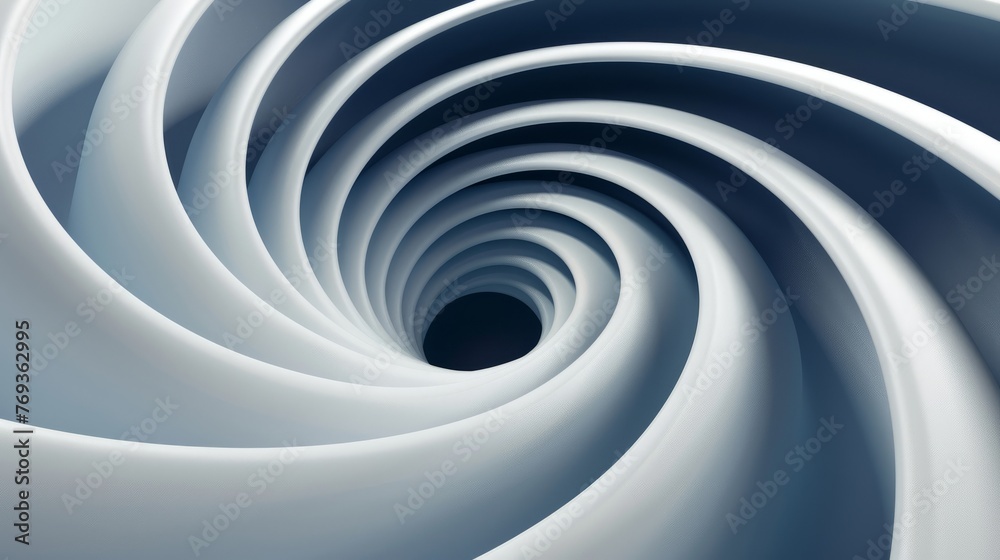 Abstract swirling blue and white vortex gradient, suitable for use as a backdrop or wallpaper - obrazy, fototapety, plakaty 