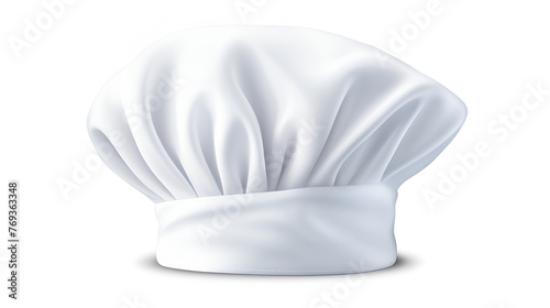 white chef hat isolated on white background 