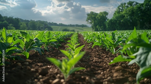 Farm fields organic farming practices 