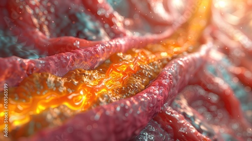 Cholesterol in the arteries narrows and blood cannot flow properly, called atherosclerosis.