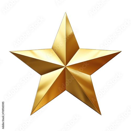 3D Star clipart on white background . a red star on a white background