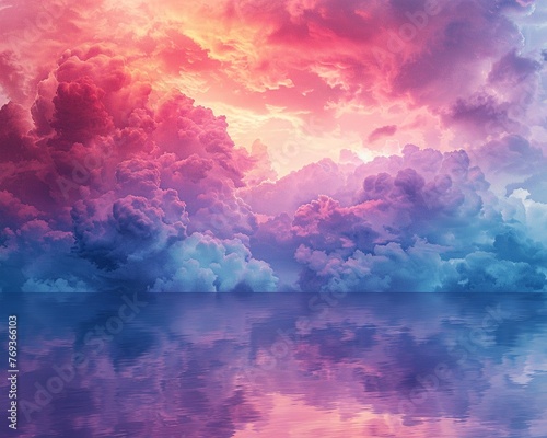 a blend of two colors Gradient Surreal Merger sky of two colors