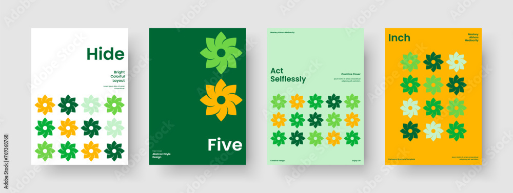 Fototapeta premium Geometric Poster Design. Creative Book Cover Layout. Isolated Report Template. Flyer. Banner. Business Presentation. Brochure. Background. Journal. Notebook. Newsletter. Handbill. Brand Identity