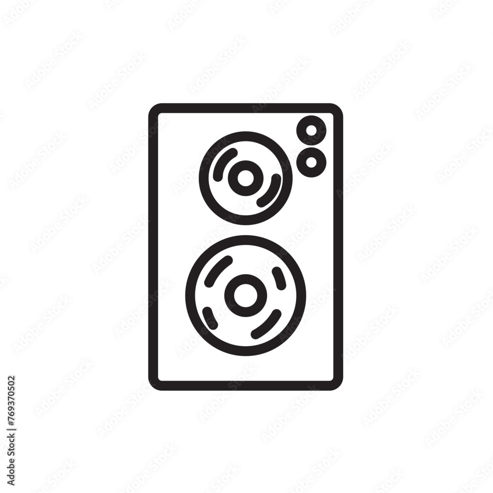 Audio Media Speaker Line Icon