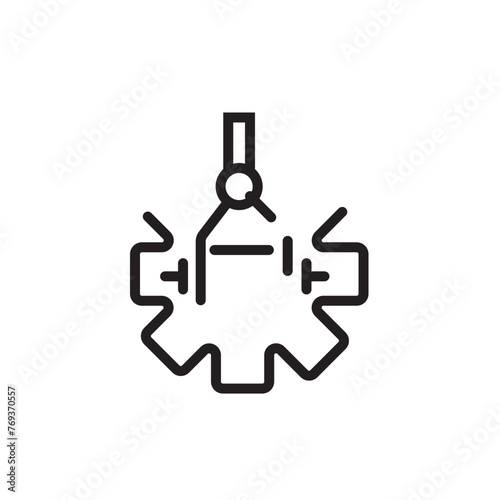 Automate Machine Control Line Icon