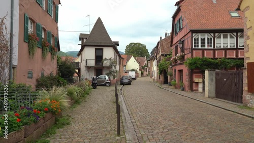 Cobble Paved Street of Kientzheim in Colmar photo