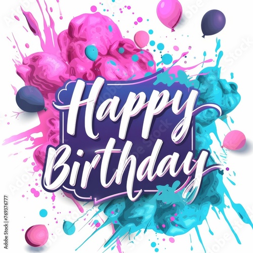 Happy Birthday greeting card  photo