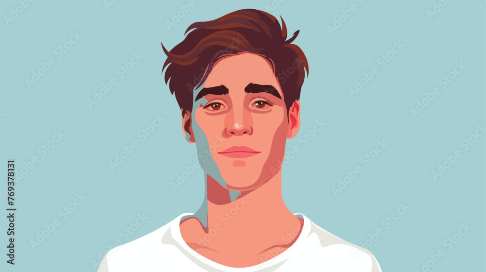 Handsome young man icon image flat cartoon vactor i