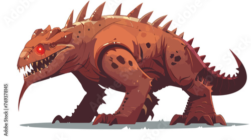 CG rendering of a monster Flat vector 