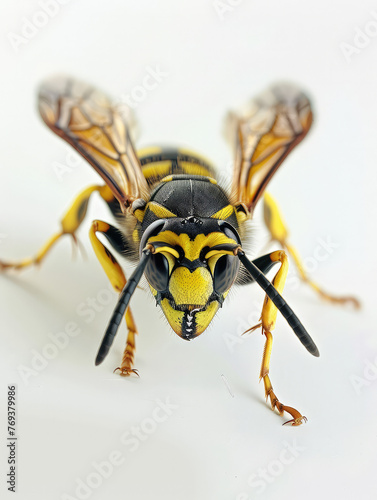 Wasp isolated on a white background