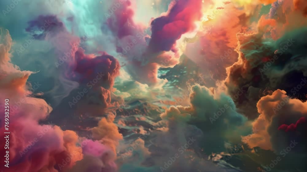 Bright and lively smokes blend together creating a mesmerizing and psychedelic landscape that seems to come straight out of a fantasy world. Bright and lively smokes blend together creating a mesmerizing and psychedelic landscape that seems to come straight out of a fantasy world.