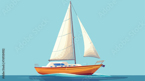 Isolated sailboat design flat cartoon vactor 