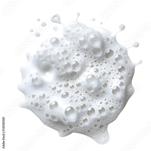 cleanser foam texture isolated on transparent background Generative Ai