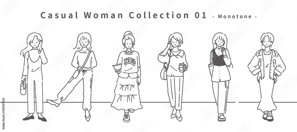 カジュアルウーマン・コレクション 01 - モノトーン