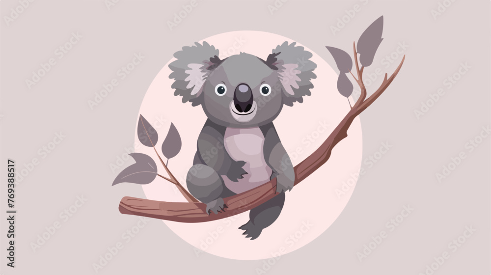 Koala animal cartoon flat cartoon vactor illustration