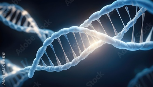166_DNA Helixes in Close-Up with Scientific Background