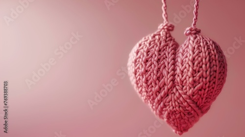 knitted style of love as lantern illustration background with soft pastel color