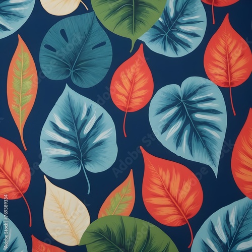 Tropical leaves. Seamless cute pattern with beautiful plants for decorative textiles  fashion fabrics 