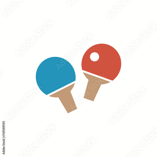Table tennis icon. Flat design style Vector