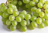 a collection of green grapes isolated on a transparent background,   colorful background