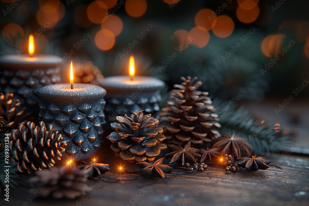christmas still life with candle christmas still life with candle