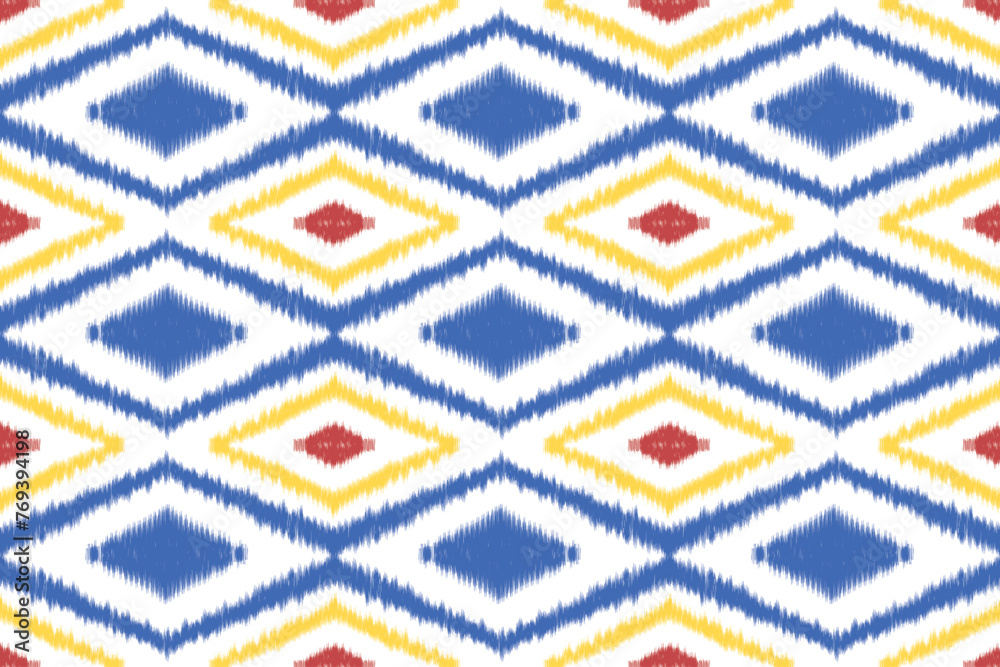 color Ikat seamless pattern