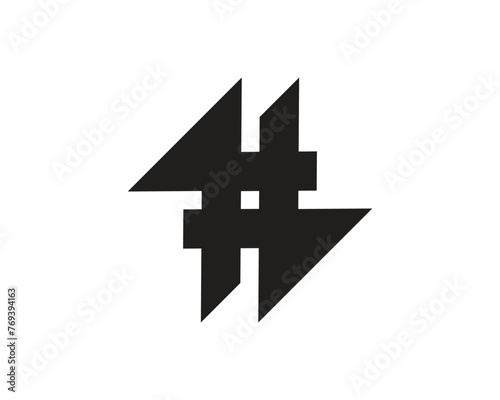 vector hash logo template design 