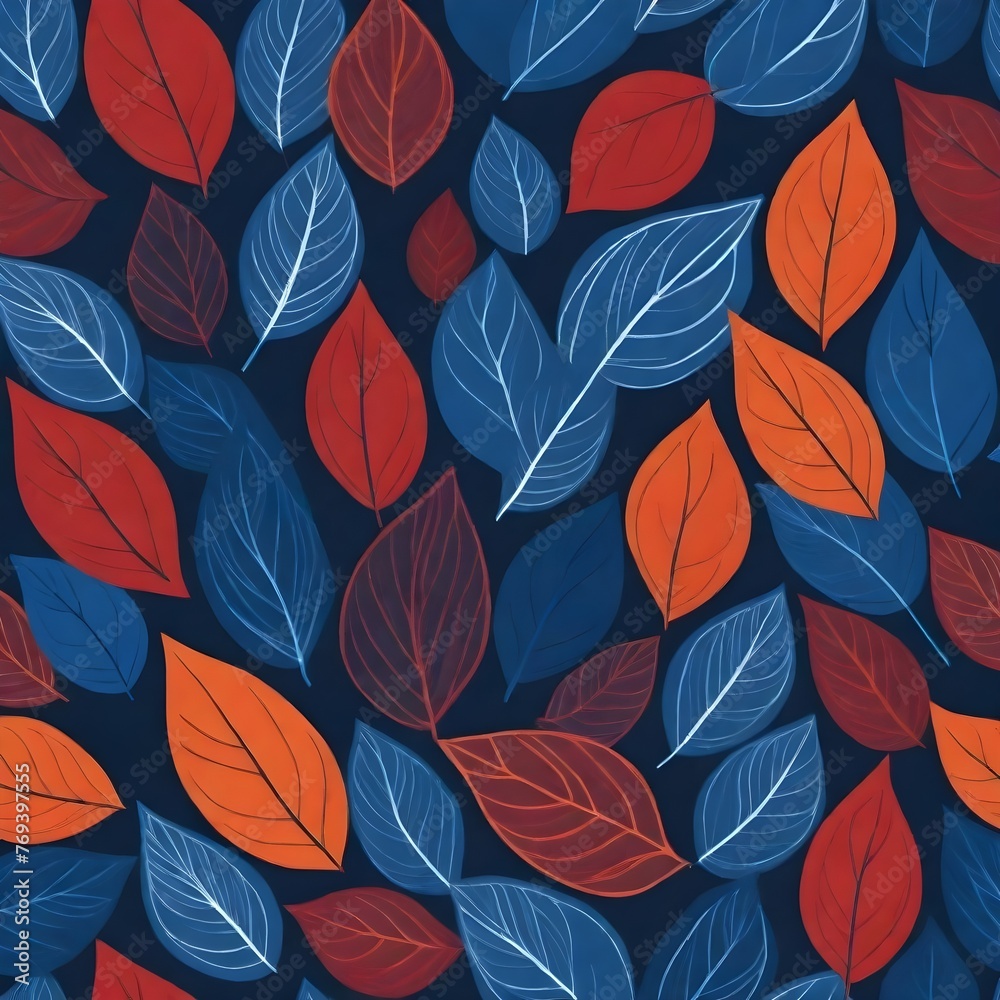 Obraz premium Tropical leaves. Seamless cute pattern with beautiful plants for decorative textiles, fashion fabrics 