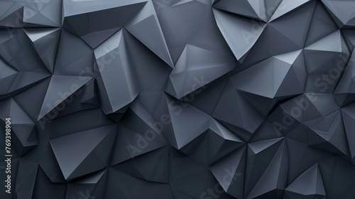 Dynamic abstract black geometric background: contemporary dark banner graphic with layered elements - vector illustration