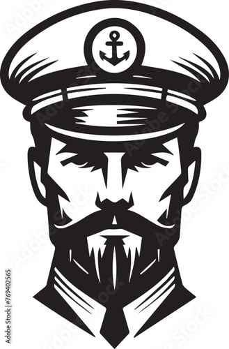 Captain Face Vector Design