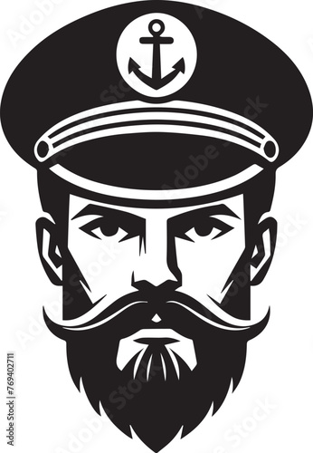 Captain Face Vector Design