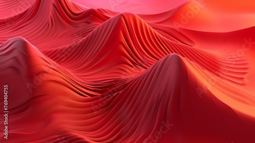 Vibrant 3d red background with modern wave effect, abstract design for digital projects and visuals