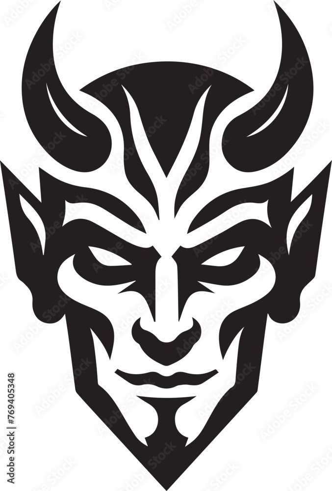 Obraz premium Devil,Shaitaan,Beast Face Vector Design