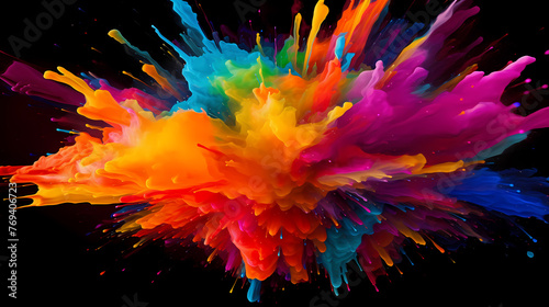Abstract colorful paint splash, fantasy art © Derby
