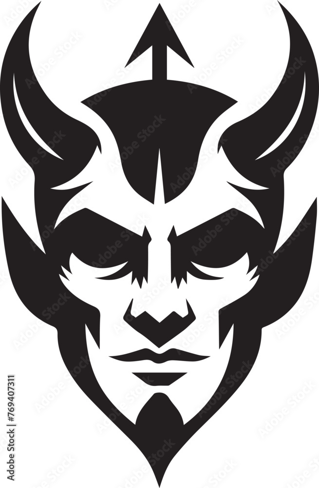 Obraz premium Devil,Shaitaan,Beast Face Vector Design