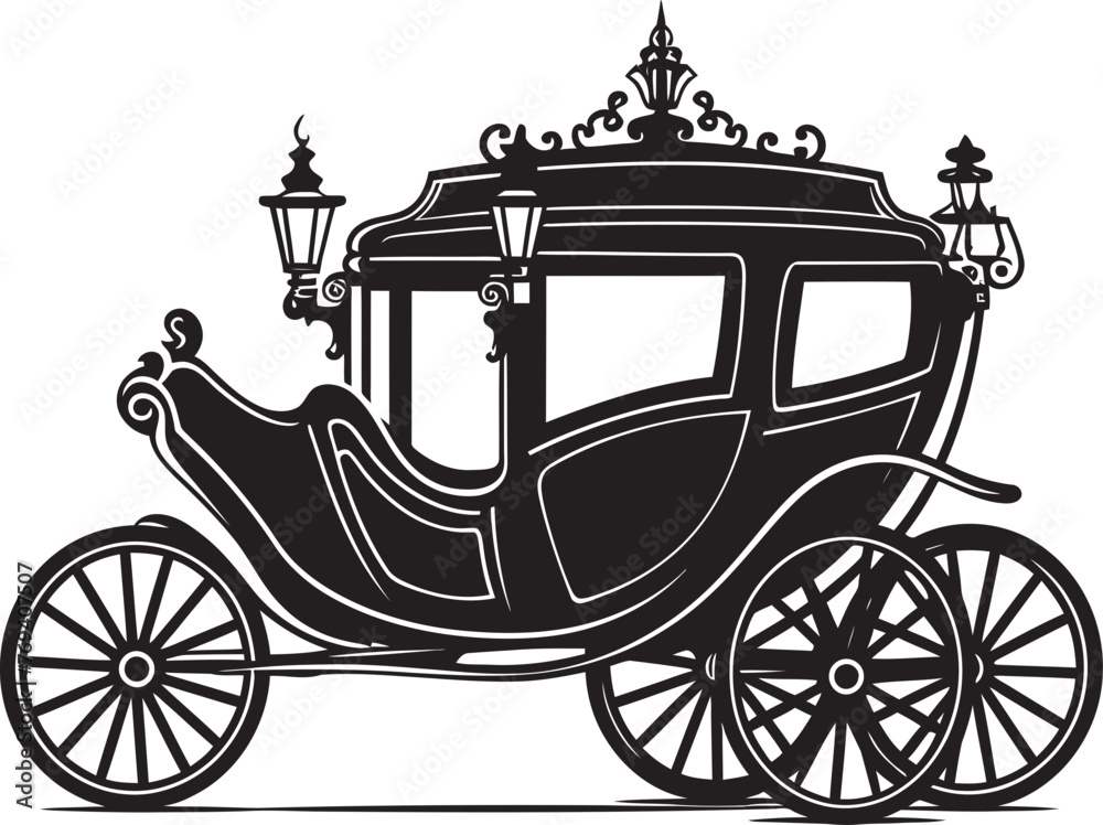 Royal Carriage Symbol Iconic Emblem for Wedding Splendor Majestic Matrimony Transport Regal Carriage Black Icon Royal Carriage Symbol Iconic Emblem for Wedding Splendor Majestic Matrimony Transport Regal Carriage Black Icon