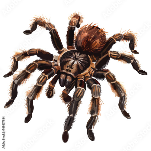 Tarantula Spider Clipart isolated on white background