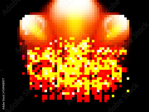 Xmas party glowing letters with light bulbs