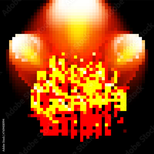 Xmas party glowing letters with light bulbs