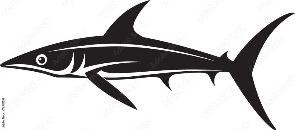 Swift Sovereignty Thresher Shark with Black Emblem Aquatic Guardian Thresher Shark Black Vector Design Swift Sovereignty Thresher Shark with Black Emblem Aquatic Guardian Thresher Shark Black Vector Design