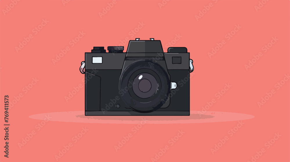 Photographic camera symbol flat cartoon vactor illu