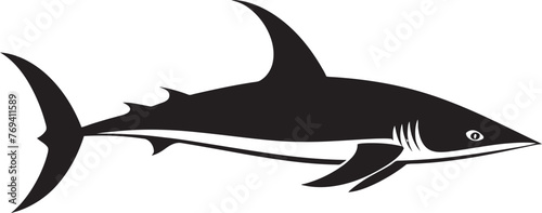 Sublime Predator Thresher Shark with Black Vector Icon Ethereal Majesty Thresher Shark Black Emblem Design