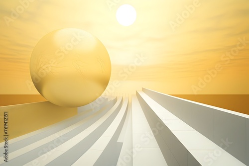 Golden Mean in Nature: A Perfect Symmetry of Sunlight and Landscape photo