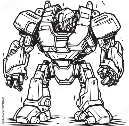 Wallpaper Mural Digital Dynamo Black Emblem on Weaponized Robot Mecha Marvel Transforming Weapon with Sleek Black Emblem Torontodigital.ca