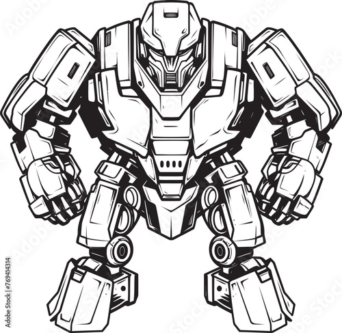 Wallpaper Mural Tech Arsenal Transforming Weapon with Black Emblem Armament Integration Weaponizing Robot in Black Torontodigital.ca