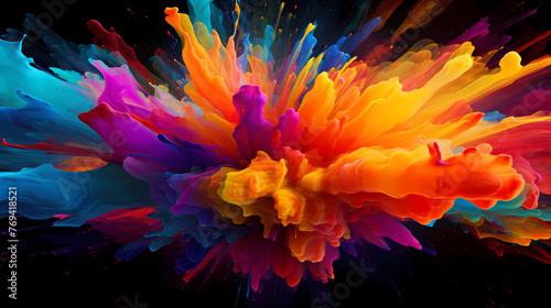 Liquid abstract background illustration colorful fluid splash flow