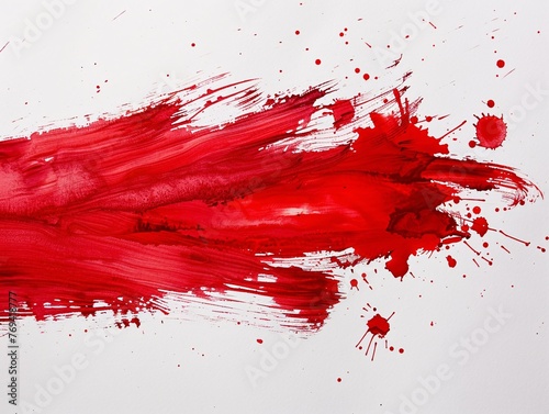 Red Blood Stain on White Background A Monthly Event Inspired Artwork Generative AI