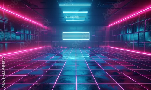 Neon Dreamscape A Vibrant Nightclub Experience Generative AI